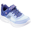 Navy-Light Blue - Front - Skechers Girls Sola Glow Deluxe Ombre Trainers