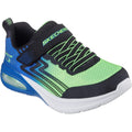 Black-Blue-Lime - Front - Skechers Boys Microscope Max Advance Trainers