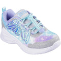 Silver-Lavender - Front - Skechers Girls Dream Racer Wing Brites Shoes