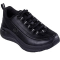 Black - Front - Skechers Womens-Ladies 2.0 Star Bound Leather Arch Fit Trainers