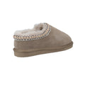 Taupe - Back - Cotswold Womens-Ladies Foxmoor Suede Slippers