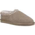 Taupe - Front - Cotswold Womens-Ladies Foxmoor Suede Slippers