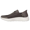 Brown - Side - Skechers Mens Go Walk Hands Up Slip-on Trainers