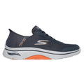 Charcoal-Orange - Back - Skechers Mens 2.0 Simplicity 2 Arch Fit Trainers