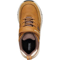 Dark Yellow-Coffee - Side - Geox Boys Rooner Trainers