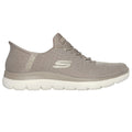 Taupe-Gold - Side - Skechers Womens-Ladies Summits Classy Night Trainers