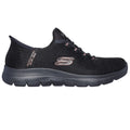 Black-Rose Gold - Back - Skechers Womens-Ladies Summits Classy Night Trainers