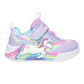 Lavender-Multicoloured - Back - Skechers Girls Chaser Unicorn Trainers