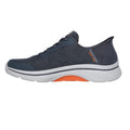 Charcoal-Orange - Side - Skechers Mens 2.0 Simplicity 2 Arch Fit Wide Trainers