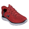 Red-Black - Front - Skechers Mens Summits Key Pace Slip-In Trainers