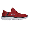 Red-Black - Side - Skechers Mens Summits Key Pace Slip-In Trainers