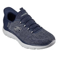 Navy - Front - Skechers Mens Summits Key Pace Slip-In Trainers