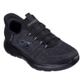 Black - Front - Skechers Mens Summits Key Pace Slip-In Trainers