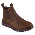 Chocolate - Front - Skechers Mens Augustino Paulo Leather Chelsea Boots