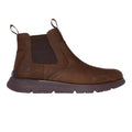 Chocolate - Side - Skechers Mens Augustino Paulo Leather Chelsea Boots