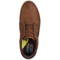 Brown - Side - Skechers Mens Garlan Pryor Vegan Leather Shoes