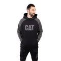 Black-Magnet - Side - CAT Lifestyle Mens Hooded Raglan Sweatshirt