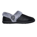 Black - Lifestyle - Skechers Womens-Ladies Cozy Campfire French Toast 2 Leather Slippers