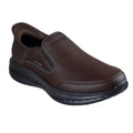 Red-Brown - Front - Skechers Mens Slade Cooper Leather Trainers