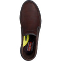 Red-Brown - Side - Skechers Mens Slade Cooper Leather Trainers