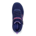 Navy-Lavender - Side - Skechers Childrens-Kids Dynamatic Nonstop Speed Trainers