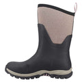 Black-Tweed - Side - Muck Boots Womens-Ladies Arctic Sport II Mid Length Wellington Boots