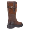 Brown - Back - Cotswold Womens-Ladies Broadwell Suede Mid Calf Boots