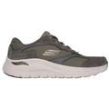 Olive - Side - Skechers Mens 2.0 The Keep Leather Arch Fit Trainers