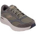 Olive - Front - Skechers Mens 2.0 The Keep Leather Arch Fit Trainers