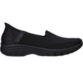 Black - Side - Skechers Womens-Ladies Reggae Fest 2.0 - Guiding Wide Shoes