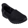 Black - Front - Skechers Womens-Ladies Reggae Fest 2.0 - Guiding Wide Shoes