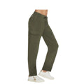 Olive-Black - Side - Skechers Womens-Ladies Cargo Trousers