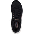 Black-Rose Gold - Side - Skechers Womens-Ladies Meta Neutral Skech-Air Trainers