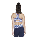 Blue-Lavender - Back - Skechers Womens-Ladies Misty Floral Zip Front Sports Bra