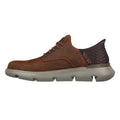 Dark Brown - Back - Skechers Mens Garza - Gervin Leather Wide Shoes