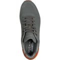 Olive - Side - Skechers Mens Uno Suited On Air Suede Trainers