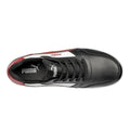 Black-White-Red - Side - Puma Safety Mens Frontcourt Leather Low Safety Trainers