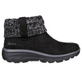 Black - Side - Skechers Womens-Ladies Easy Going Cozy Weather Ankle Boots