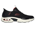 Black-Red - Side - Skechers Mens Ventura Vanderway Skech-Air Trainers