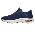 Navy-Orange - Back - Skechers Mens Ventura Vanderway Skech-Air Trainers