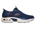 Navy-Orange - Side - Skechers Mens Ventura Vanderway Skech-Air Trainers