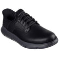 Black - Front - Skechers Mens Garza Carlyn Leather Shoes