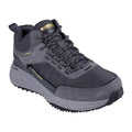 Charcoal-Lime - Front - Skechers Mens Bounder Rse Leather Hiking Boots