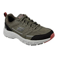 Olive-Black - Front - Skechers Mens Oak Canyon Verketta Leather Trainers