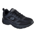 Black - Front - Skechers Mens Oak Canyon Verketta Leather Trainers