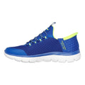 Blue-Lime - Back - Skechers Boys Summit High Range Trainers