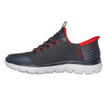 Charcoal-Red - Back - Skechers Boys Summit High Range Trainers