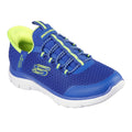 Blue-Lime - Front - Skechers Boys Summit High Range Trainers