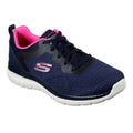 Navy-Hot Pink - Front - Skechers Womens-Ladies Bountiful Quick Path Plain Trainers