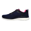 Navy-Hot Pink - Back - Skechers Womens-Ladies Bountiful Quick Path Plain Trainers